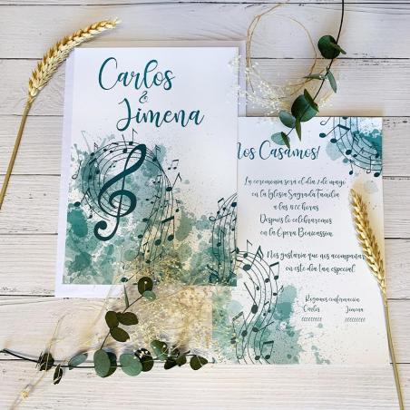 Invitación Notas Musicales