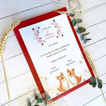 Invitación Boda Perritos