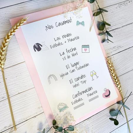 Invitación Boda Dibujos