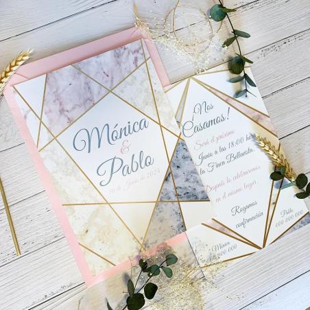 Invitación de Boda Mármol