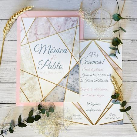 Invitación de Boda Mármol