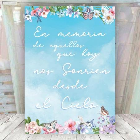 Cartel para los que nos acompañan desde el cielo