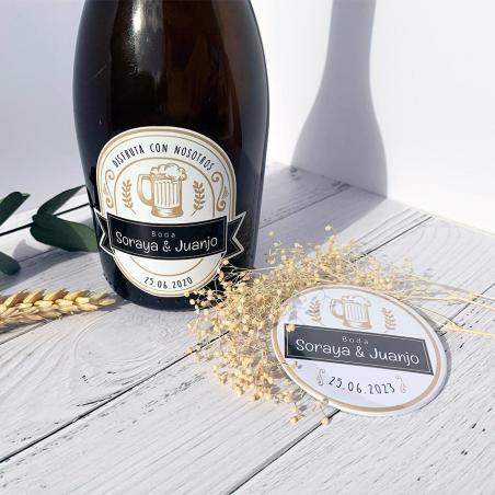 Pack Abridor + Adhesivo Cerveza Boda