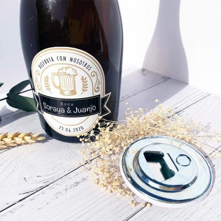 Pack Abridor + Adhesivo Cerveza Boda