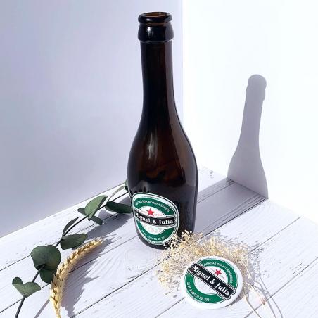 Pack Abridor Botella + Adhesivo Boda
