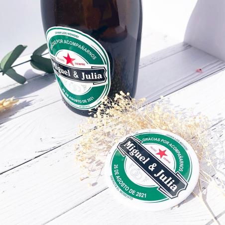 Pack Abridor Botella + Adhesivo Boda
