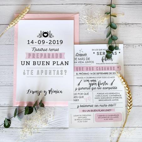 Invitación de boda Moderna