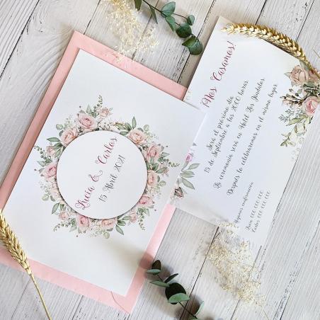 invitacion de boda romantica