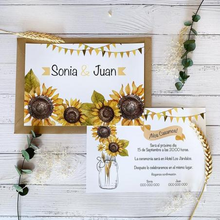 Invitación Girasoles