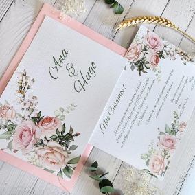 Tarjeta de Boda Rosas 2