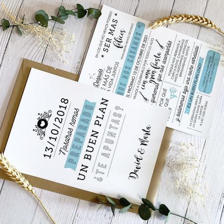 invitacion de boda divertida