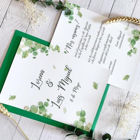 Invitación Verde Eucalipto