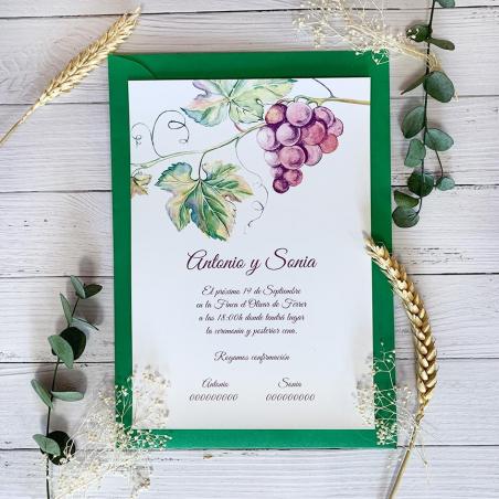 Tarjeta de Boda Viñas