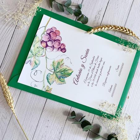 Tarjeta de Boda Viñas