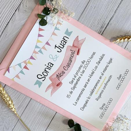 invitacion de boda original