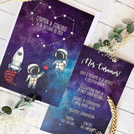 invitacion de boda galaxia