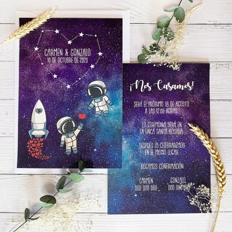 Invitación de Boda Original Estrellas