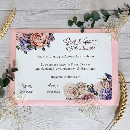 Invitación Floral Económica