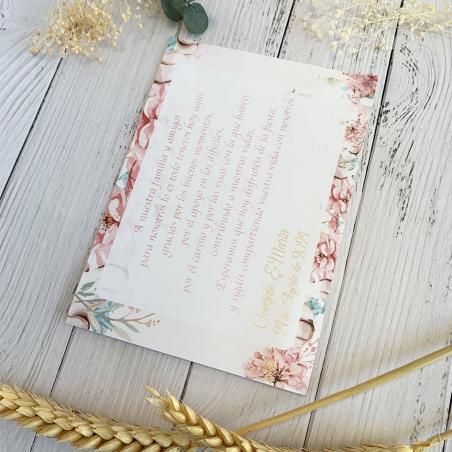 Tarjeta de agradecimiento Floral Disney