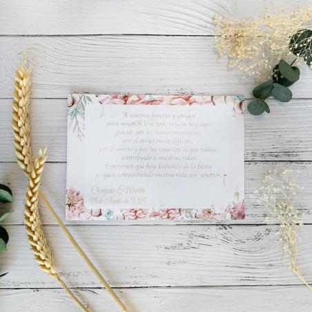 Tarjeta de agradecimiento Floral Disney