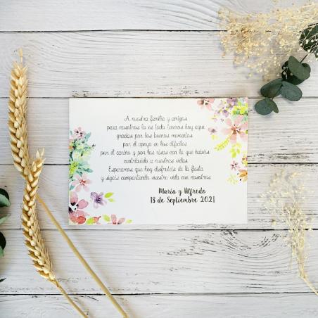 Tarjeta de Agradecimiento Primavera