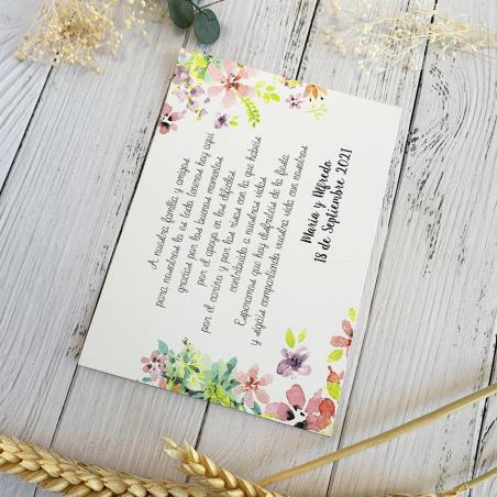 Tarjeta de Agradecimiento Primavera