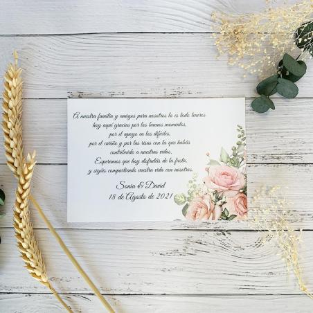 Tarjeta de Agradecimiento Romántica