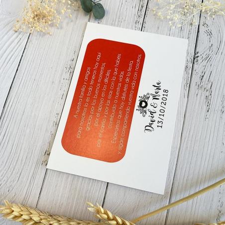 Tarjeta de agradecimiento Moderna Roja