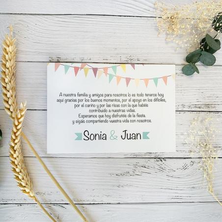 Tarjeta de Agradecimiento Divertida Banderines