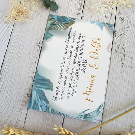 Tarjeta de agradecimiento Floral Azul