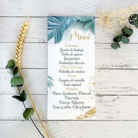 Minuta Floral Azul