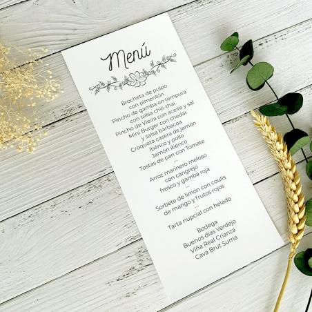 Minuta Floral Minimalista