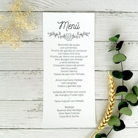 Minuta Floral Minimalista