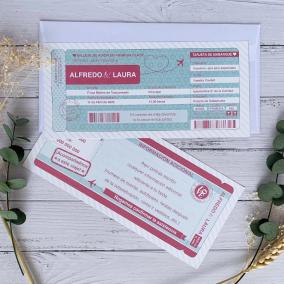 Invitación de Boda Tarjeta de Embarque 2