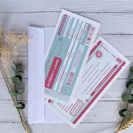 Invitación de Boda Tarjeta de Embarque