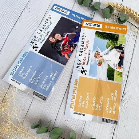 Invitación Boda Motera