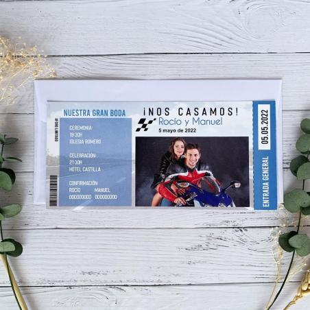 Invitación Boda Motera
