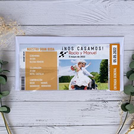Invitación Boda Motera