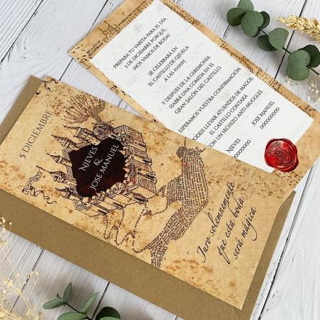 Invitación Boda Mapa Merodeador