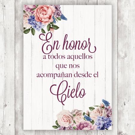 Cartel Recuerdos Boda