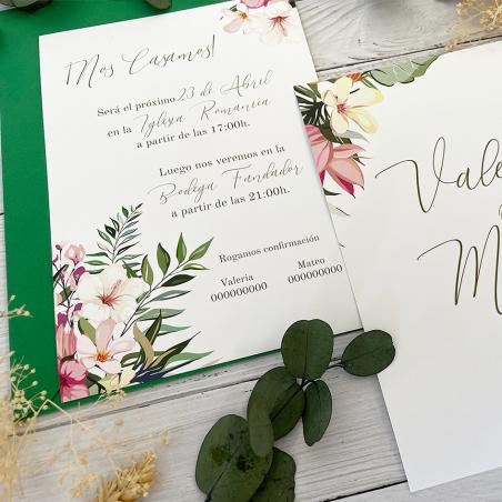 Invitación de Boda Flores