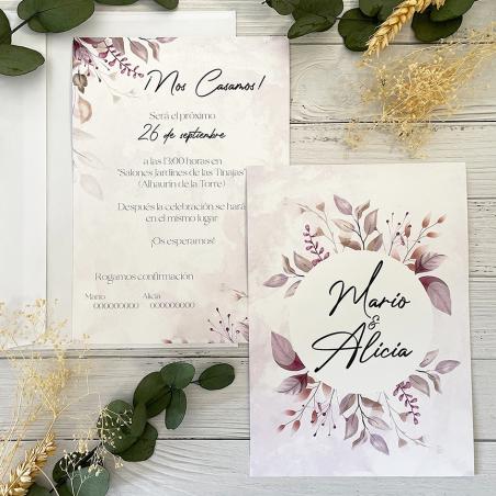 Invitacion de Boda Flor Acuarela