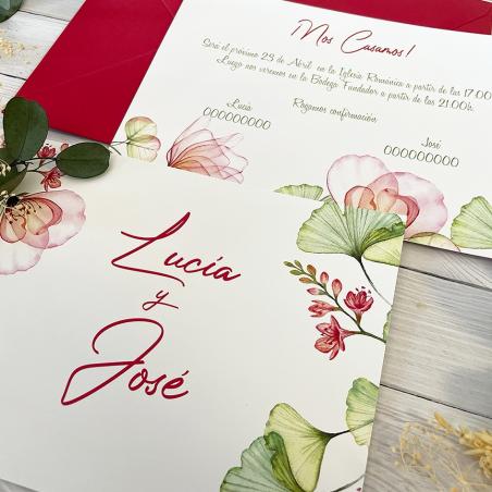 Invitación Amapola Acuarela