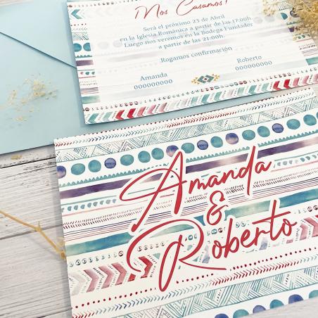 Invitación de Boda Étnica