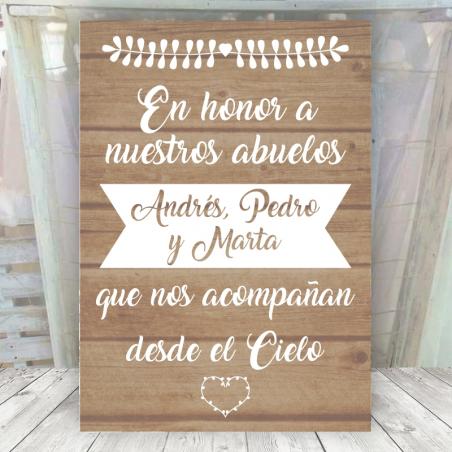 Cartel Cielo Madera