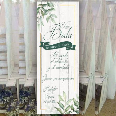 Banner Madera Blanca y Oro