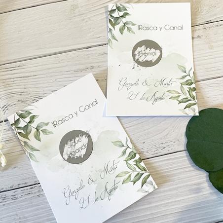 Rasca Sorpresa Boda Blanco y Oro