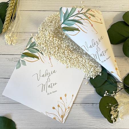 Conos de Arroz para Bodas Elegantes