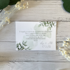 Tarjeta Datos Bancarios Boda Hojas