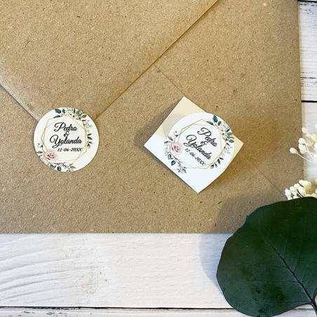 Pegatinas Personalizadas Elegante Rosa